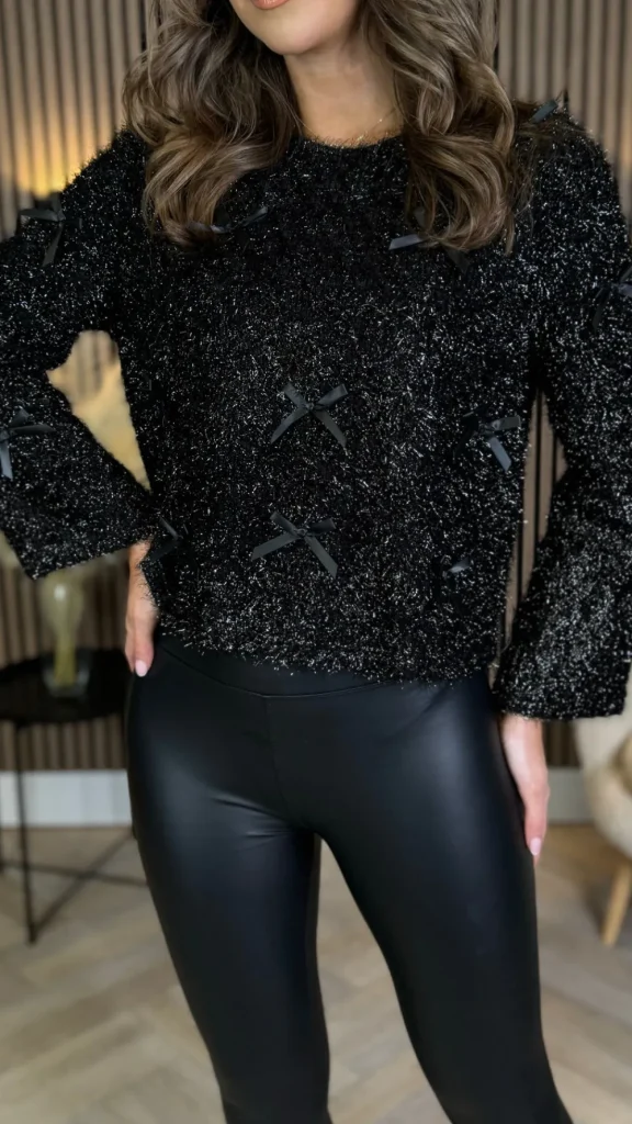 PARIS FASHION SHOPS Knitwear^Elliott Black Bow Detailed Knit Jumper