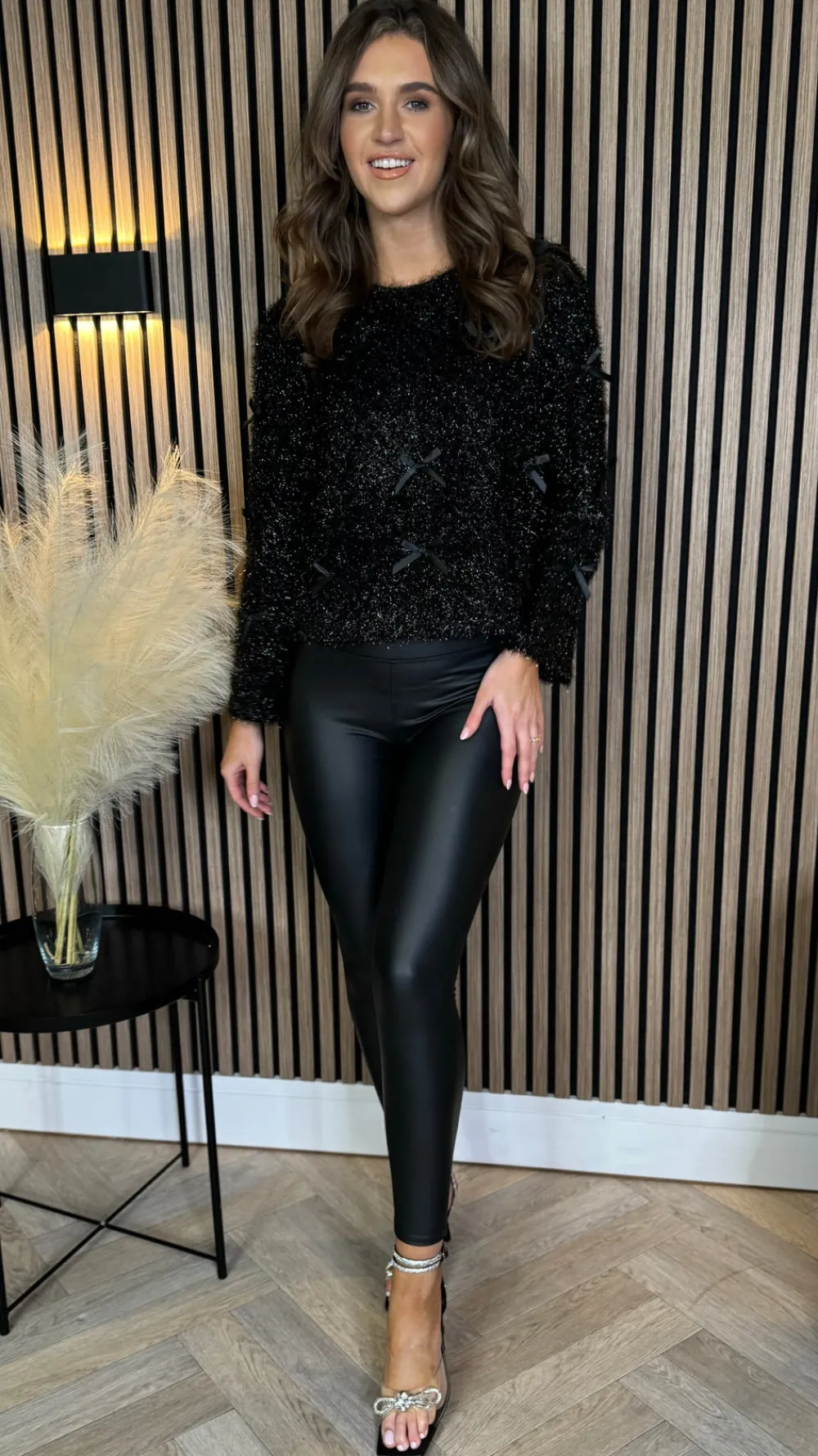elliott_black_bow_detaile_5.webp PARIS FASHION SHOPS Knitwear^Elliott Black Bow Detailed Knit Jumper