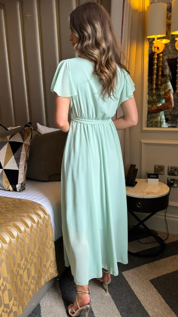 PARIS FASHION SHOPS Going Out Dresses | Occasion Dresses^Esme Green Wrap Style Pleated Midi Dress