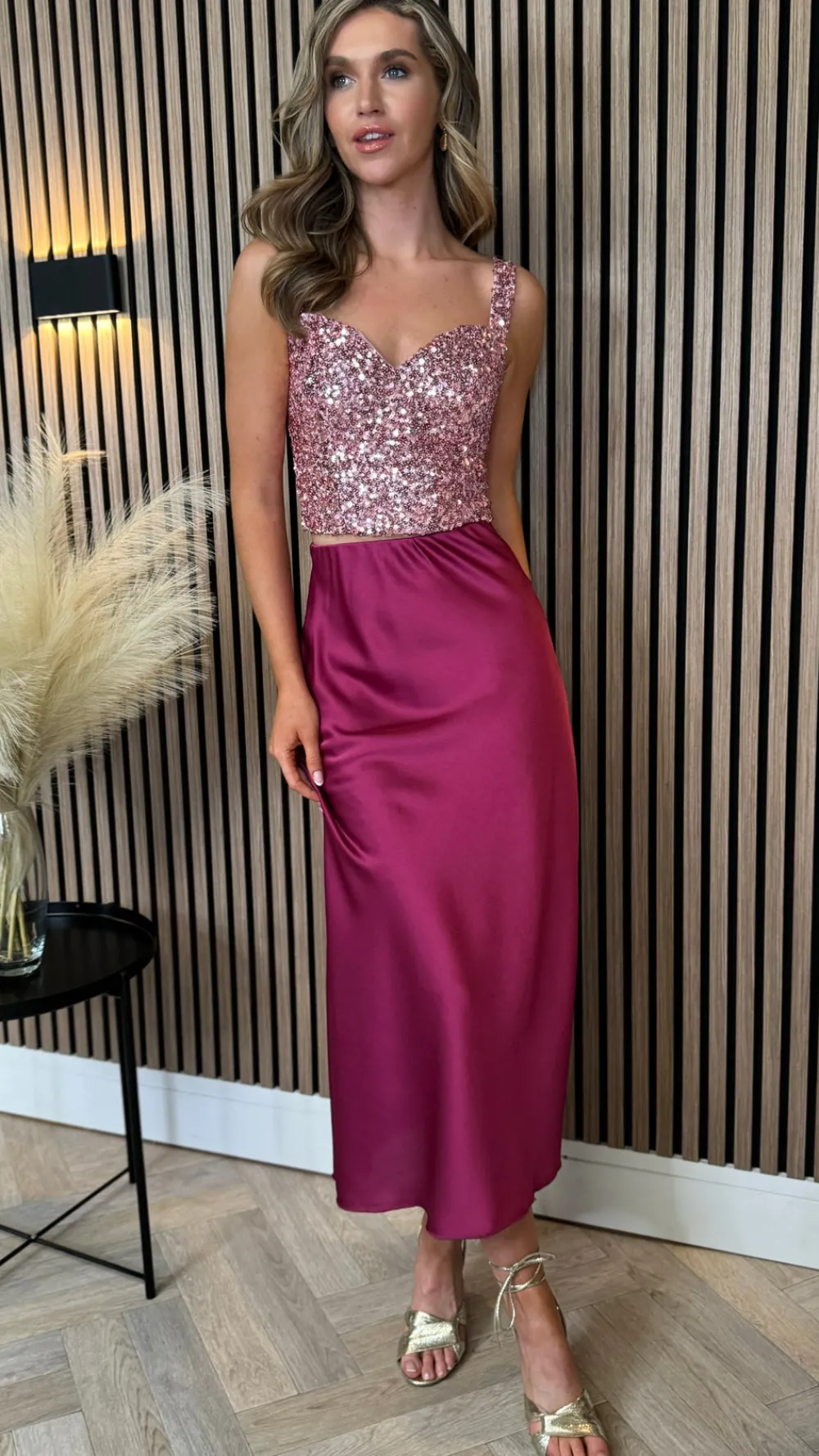 estella_pink_sequin_crop__0.webp VERA LUCY Tops^Estella Pink Sequin Crop Top