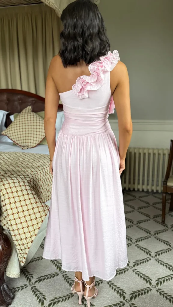CANDICE FAIRE Going Out Dresses | Occasion Dresses^Francesca Baby Pink One Shoulder Ruffle Maxi Dress