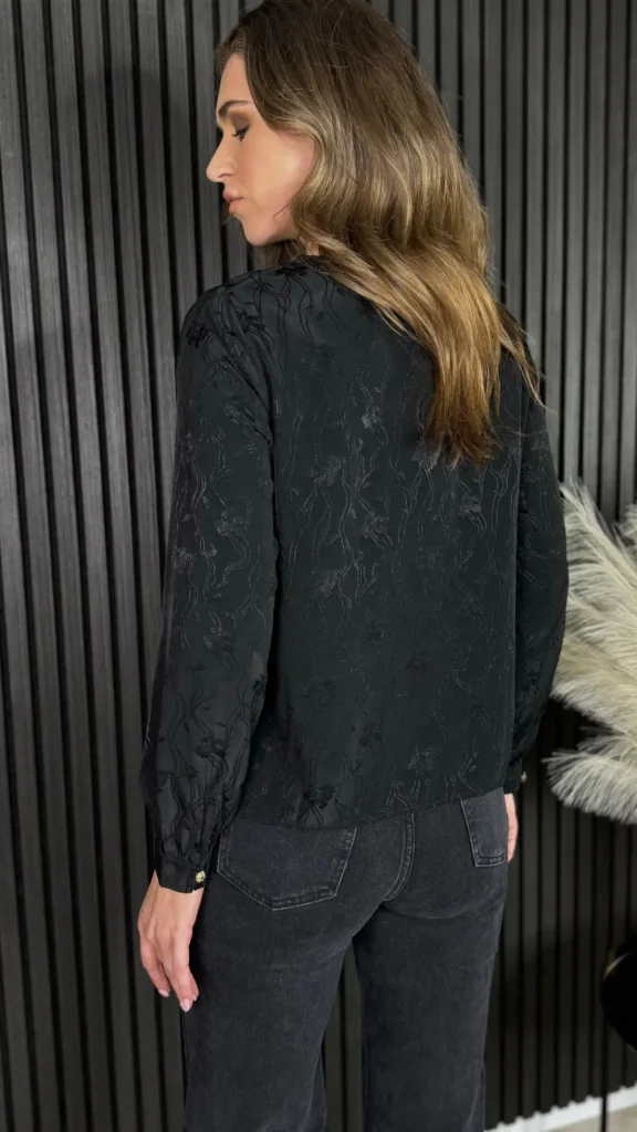 PARIS FASHION SHOPS Tops^Freya Black Drop Neck Top With Gold Button