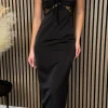 LUCCE Going Out Dresses | Occasion Dresses^Genevieve Black Satin Lace Detail Midi Dress