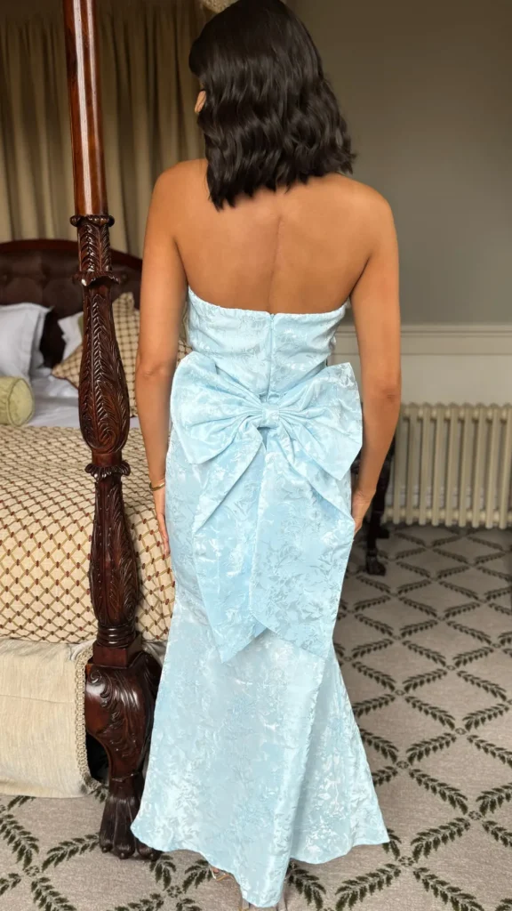 FP & CO Fitted Dresses | Going Out Dresses^Georgie Baby Blue Bandeau Midi Dress