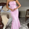 FP & CO Fitted Dresses | Going Out Dresses^Georgie Rose Pink Bandeau Midi Dress