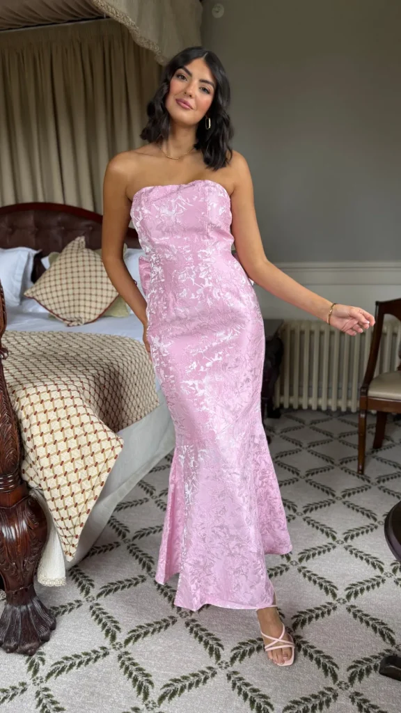 FP & CO Fitted Dresses | Going Out Dresses^Georgie Rose Pink Bandeau Midi Dress