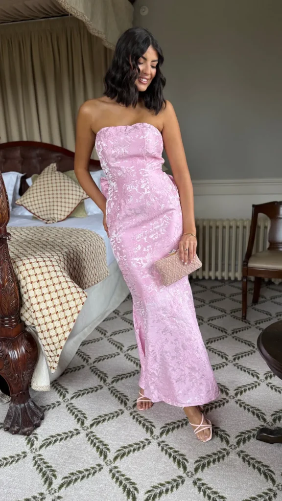 FP & CO Fitted Dresses | Going Out Dresses^Georgie Rose Pink Bandeau Midi Dress