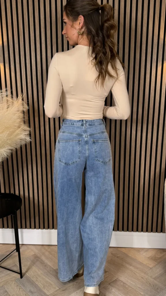 PARIS FASHION SHOPS Tops^Hannah Beige Shoulder Detail Bodysuit