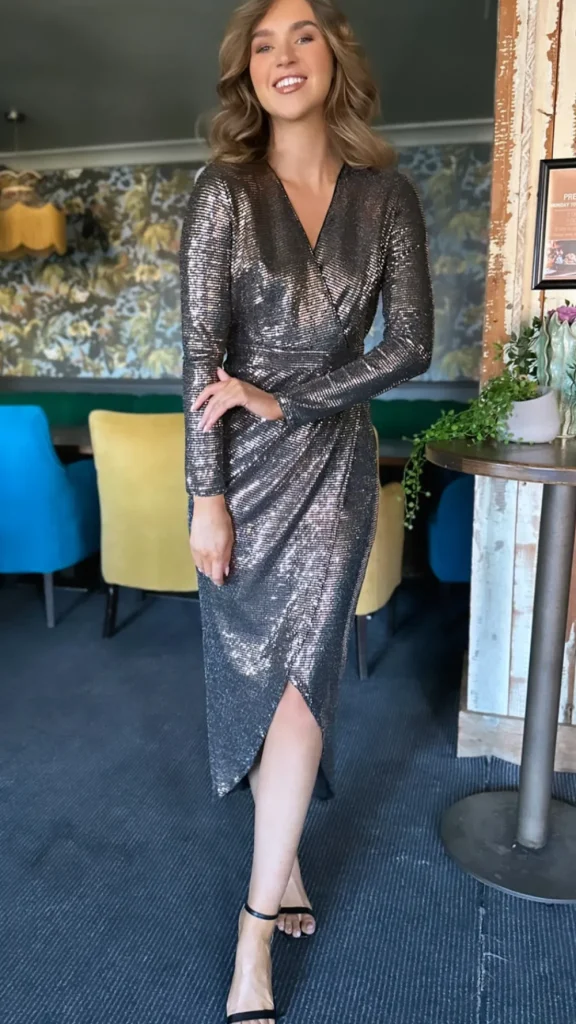 GIRL IN MIND Going Out Dresses | Occasion Dresses^Harbor Rose Gold Wrap Over Maxi Dress