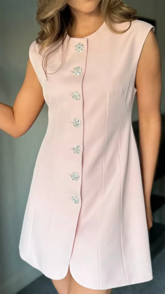 TIMELY Going Out Dresses | Occasion Dresses^Harrison Pink Diamante Button Detail Mini Dress
