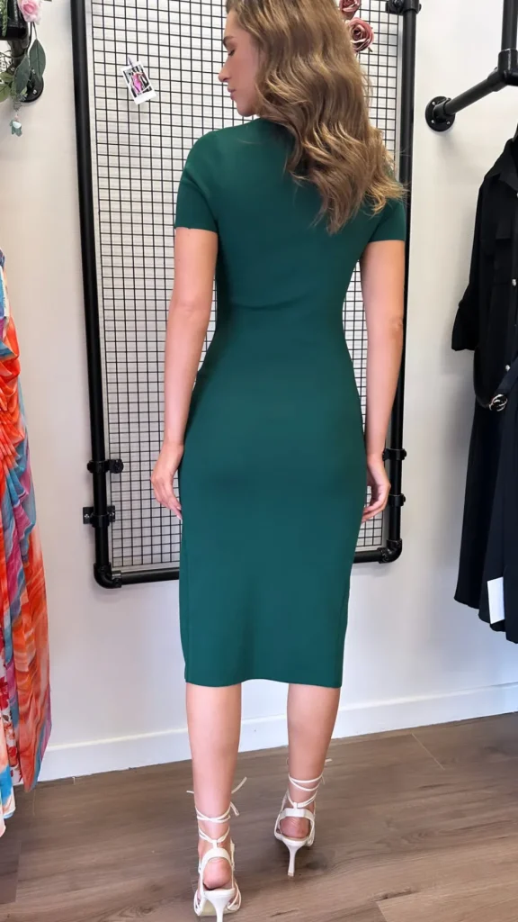 CC Fitted Dresses | Going Out Dresses^Hartley Green Ring Inlay Cut Out Midi Dress