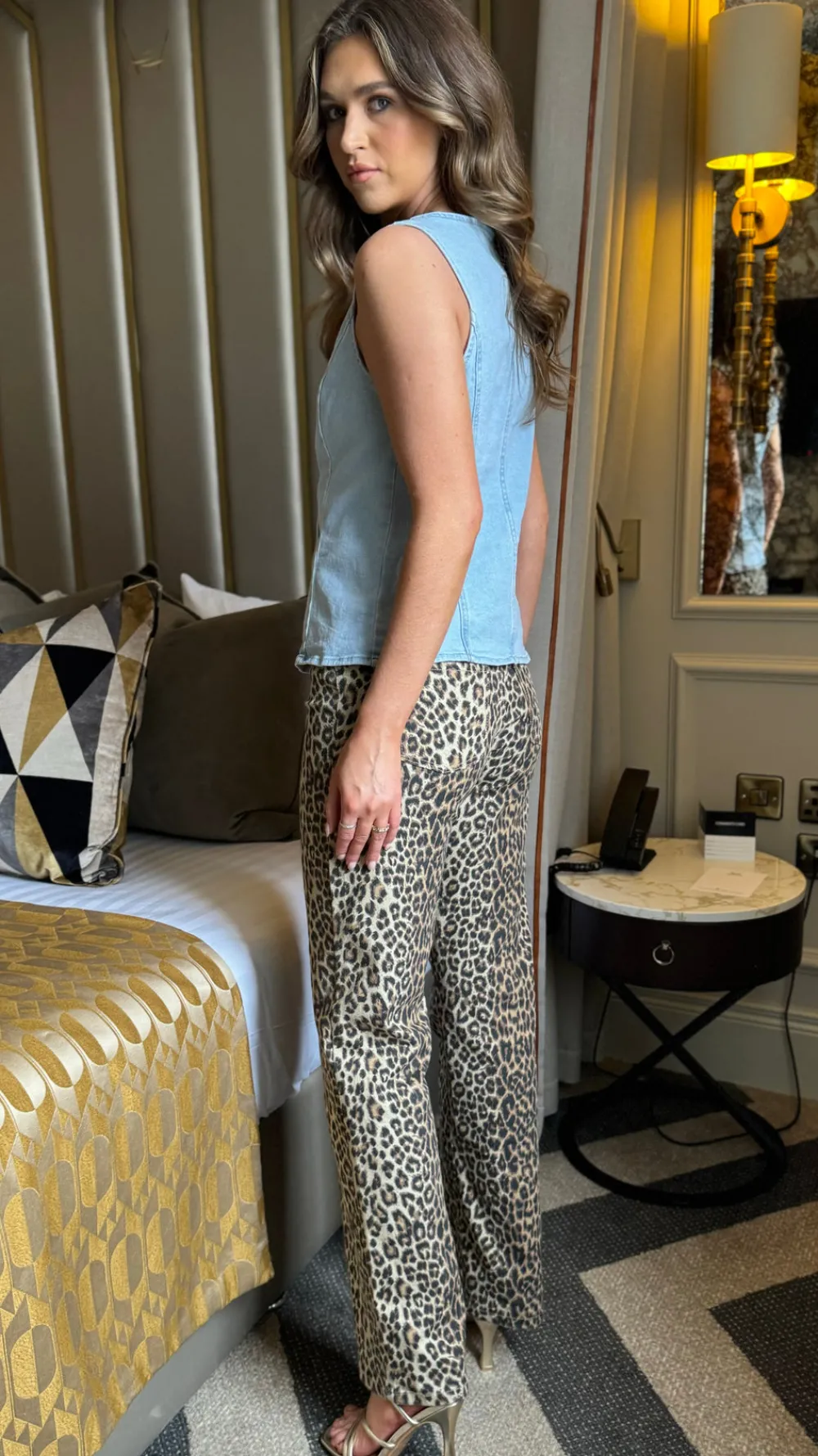 hazel_beige_amp_black_leo_4.webp BESTSELLER Jeans^Hazel Beige & Black Leopard Print Straight Leg Jeans