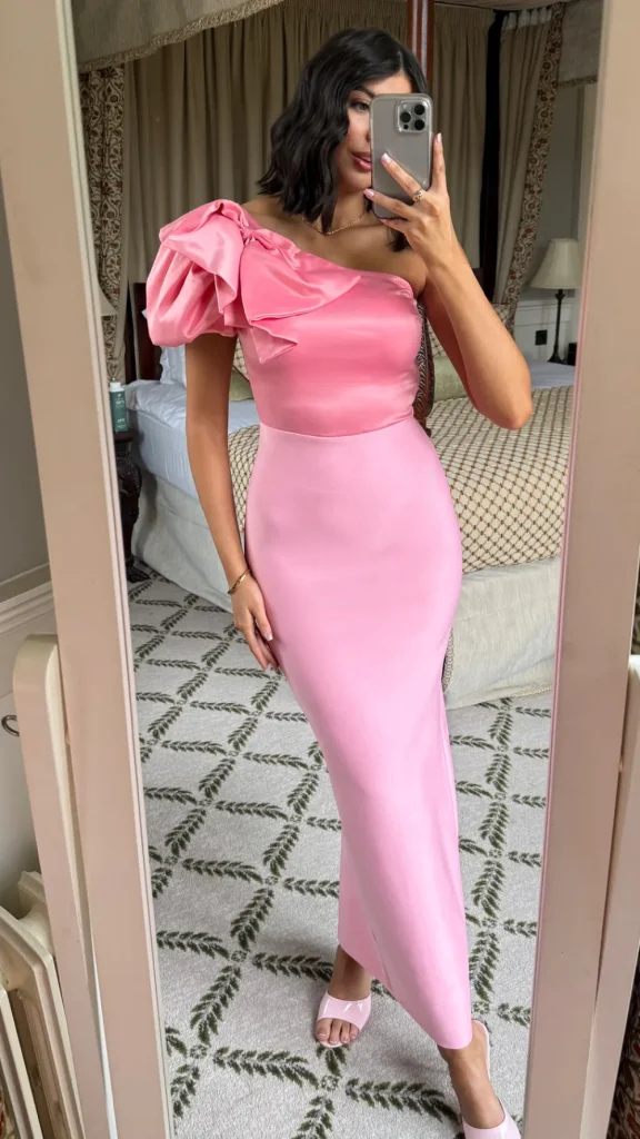 NEW Fitted Dresses | Going Out Dresses^Helene One Shoulder Large Bow Detail Midi Dress