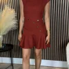 HF Fitted Dresses | Day Dresses^Helene Rust Frill Hem Mini Dress