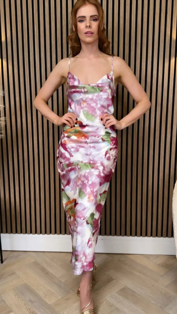 GIRL IN MIND Going Out Dresses | Occasion Dresses^Hester Purple Print Slip Midi Dress