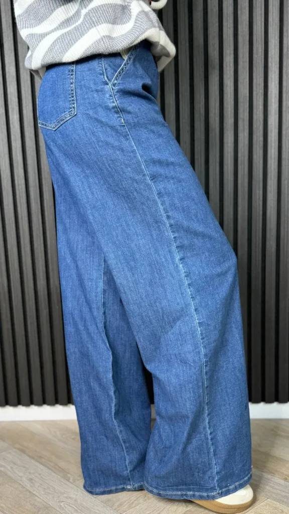 REDIAL Jeans^Hunter Dark Blue Wide Leg Jeans
