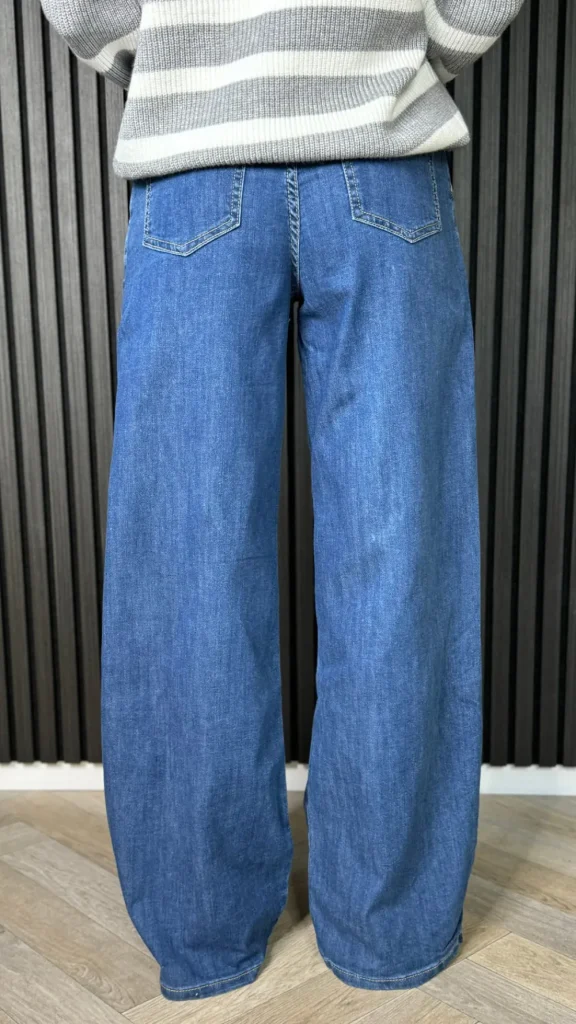 REDIAL Jeans^Hunter Dark Blue Wide Leg Jeans