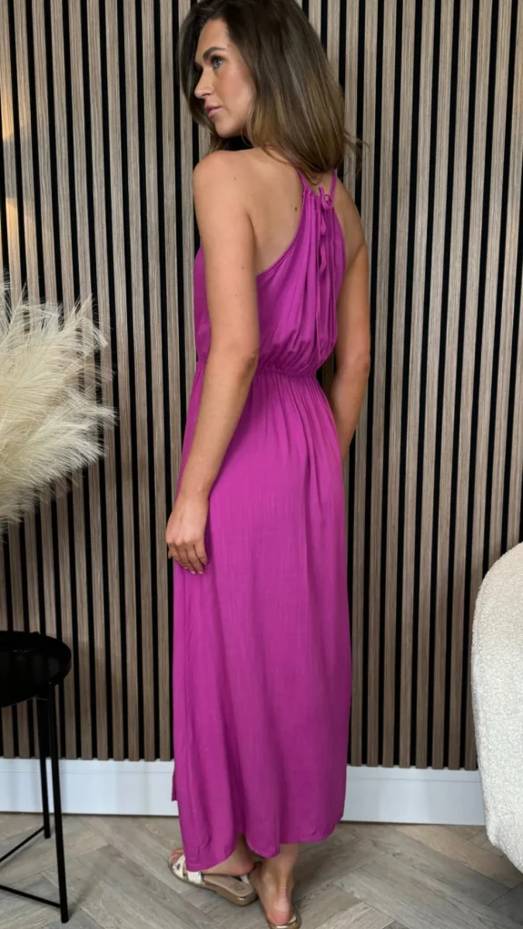 COPPEROSE Going Out Dresses | Occasion Dresses^Imogen Purple Halterneck Tie Detail Midi Dress