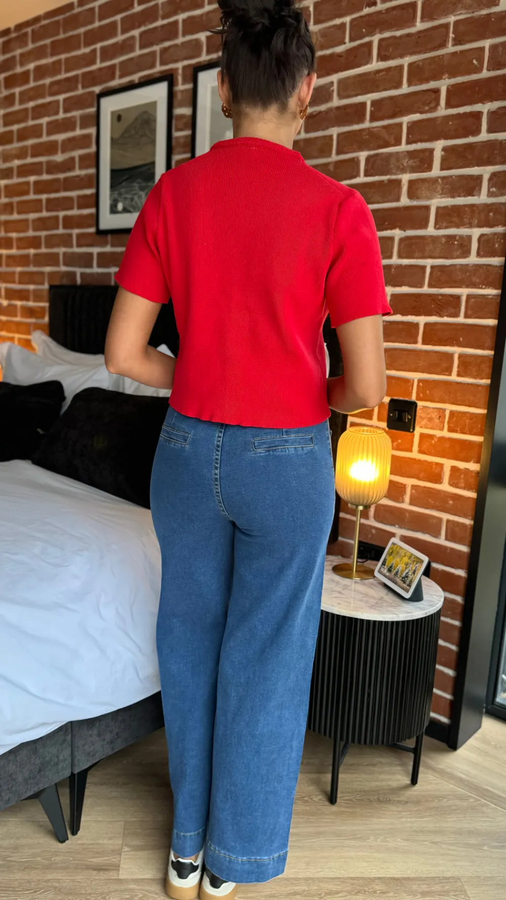 jaxine_dark_blue_high_wai_6.webp PARIS FASHION SHOPS Jeans^Jaxine Dark Blue High Waisted Wide Leg Jeans
