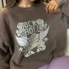MISSI CLOTHING Knitwear | Hoodies + Sweatshirts^Jaynie Chocolate 'Rock & Roll' Printed Sweatshirt