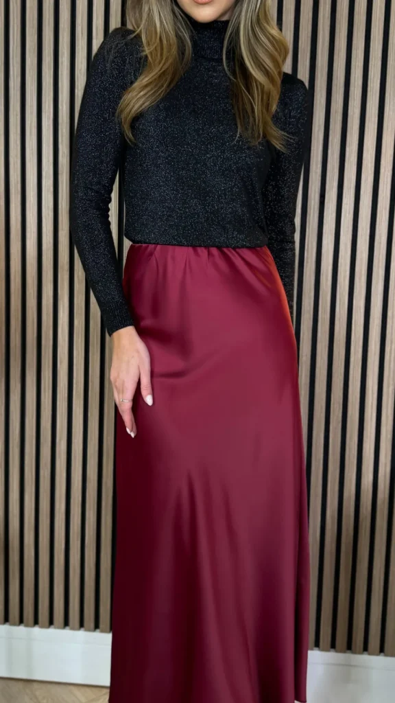 ROSY DAYS DESVENCHY Knitwear^Jenni Black Sparkly Polo Neck Jumper