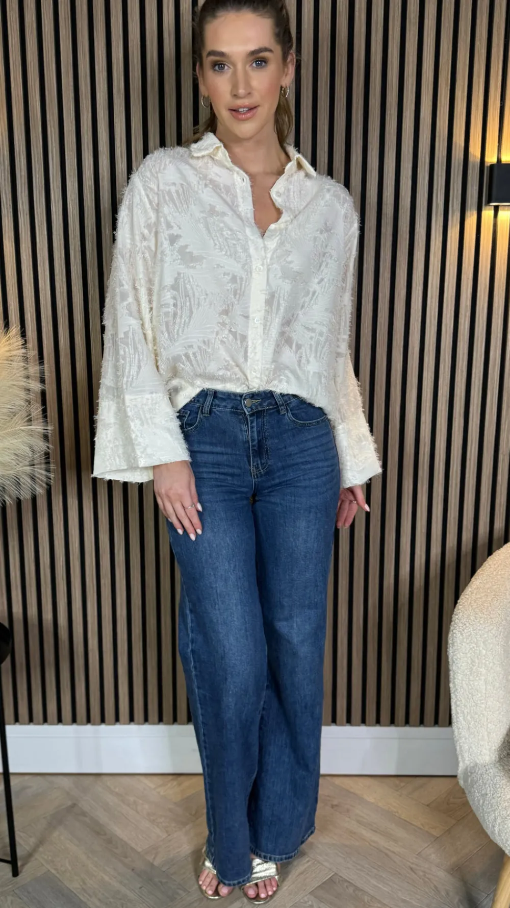 jovie_cream_textured_shir_2.webp ELINA STUDIO Tops^Jovie Cream Textured Shirt