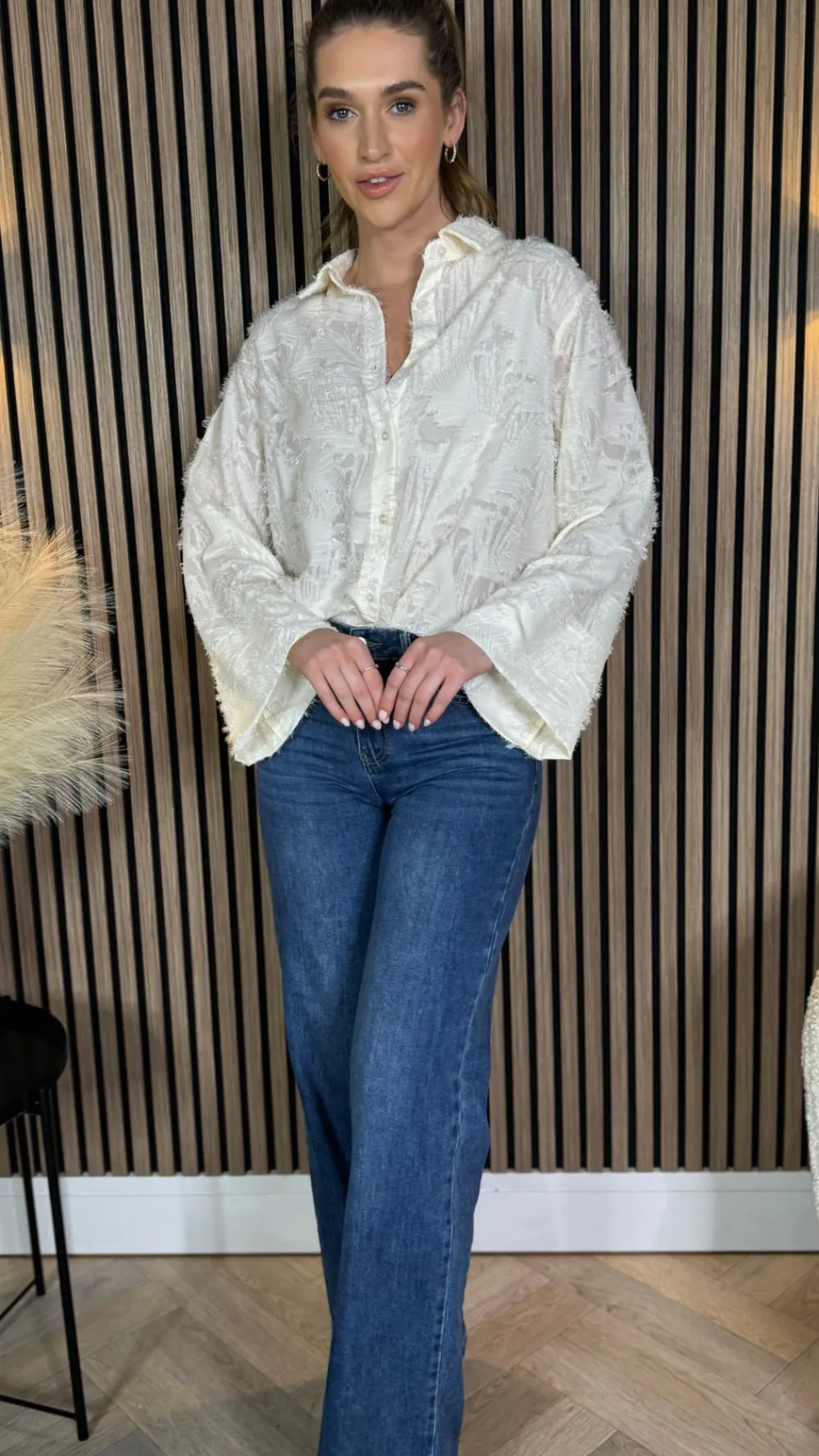 jovie_cream_textured_shir_5.webp ELINA STUDIO Tops^Jovie Cream Textured Shirt