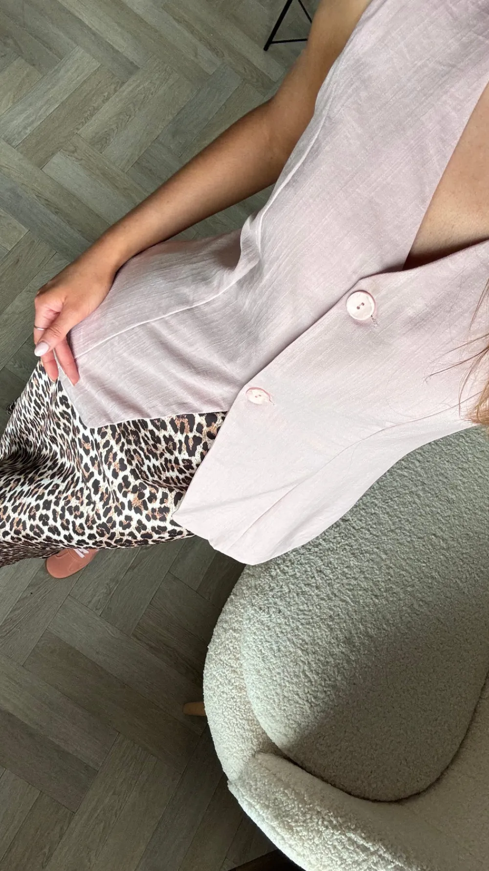 keely_rose_pink_longline__3.webp FLAM MODE Tops^Keely Rose Pink Longline Waistcoat