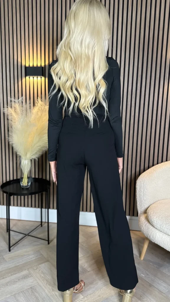 GIRL IN MIND Going Out Dresses | Occasion Dresses^Kella Black Cowl Neck Long Sleeve Jumpsuit