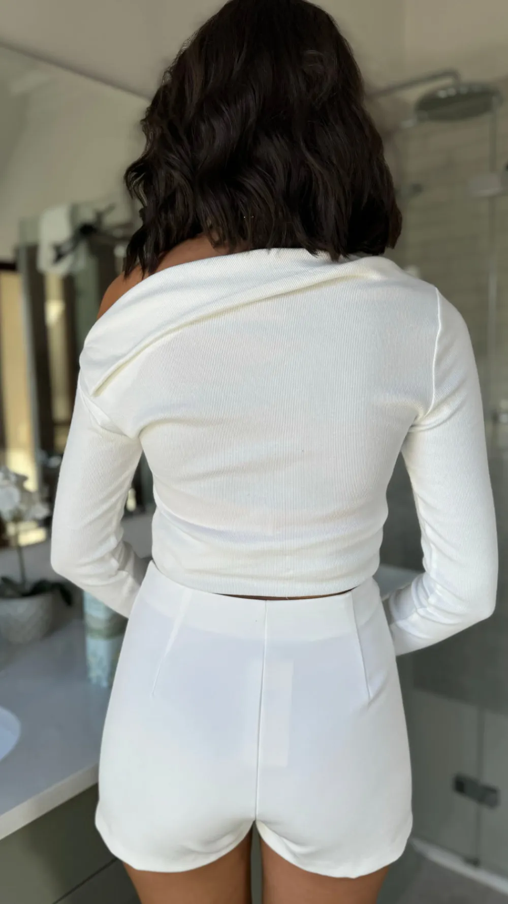 kiera_white_tailored_butt_4.webp VERA LUCY Skirts & Shorts^Kiera White Tailored Button Detail Skort