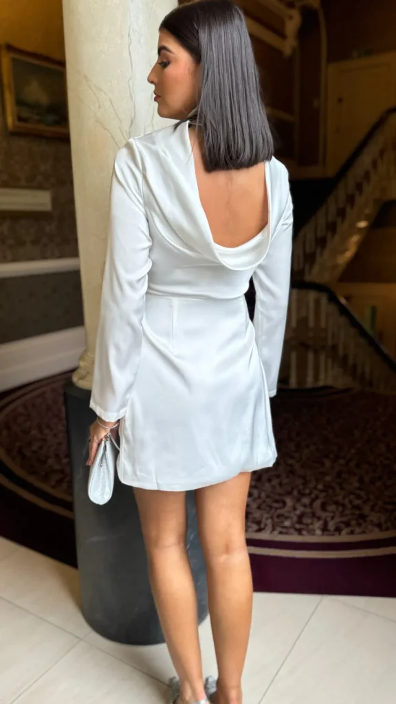 LUCCE Going Out Dresses | Occasion Dresses^Lara White Wrap Detail Collared Mini Dress