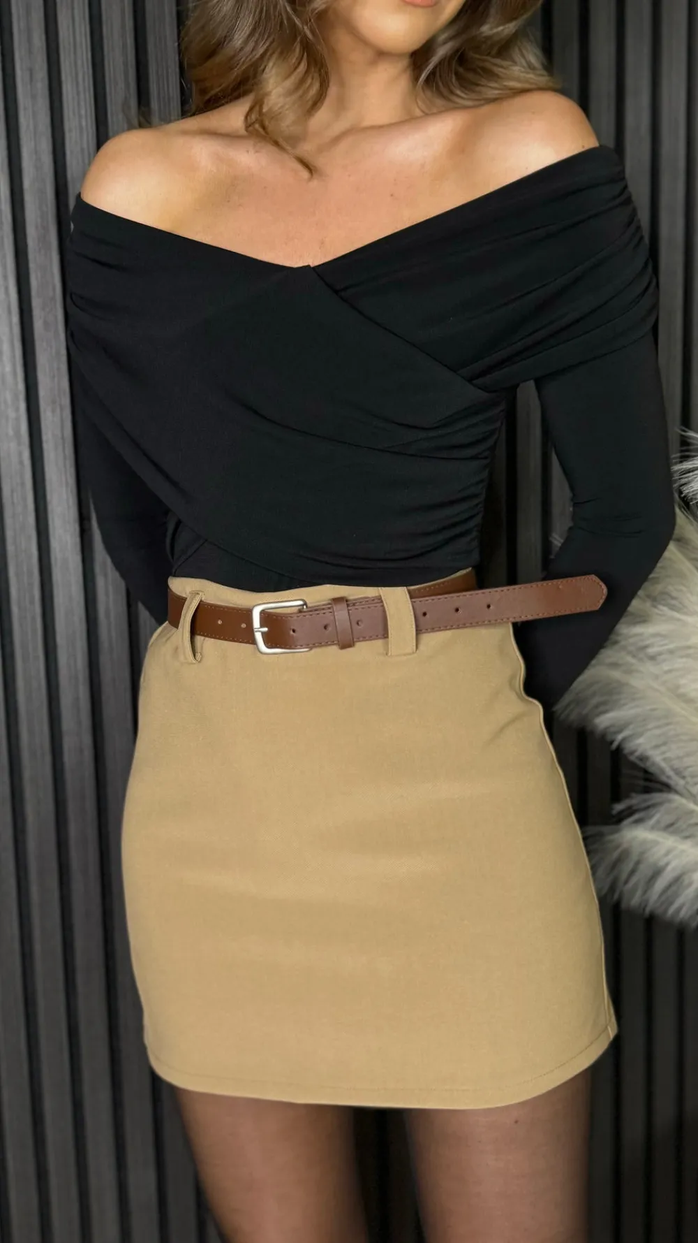 laura_camel_belted_mini_s_1.webp FEELKOO Skirts & Shorts^Laura Camel Belted Mini Skirt