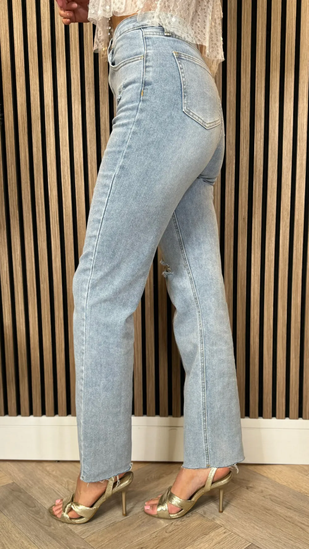 lincoln_blue_ripped_detai_3.webp REDIAL Jeans^Lincoln Blue Ripped Detail Raw Hem Jeans