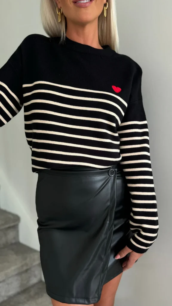 COPPEROSE Skirts & Shorts^Lissandra Black Leather Look Wrap Detail Mini Skirt
