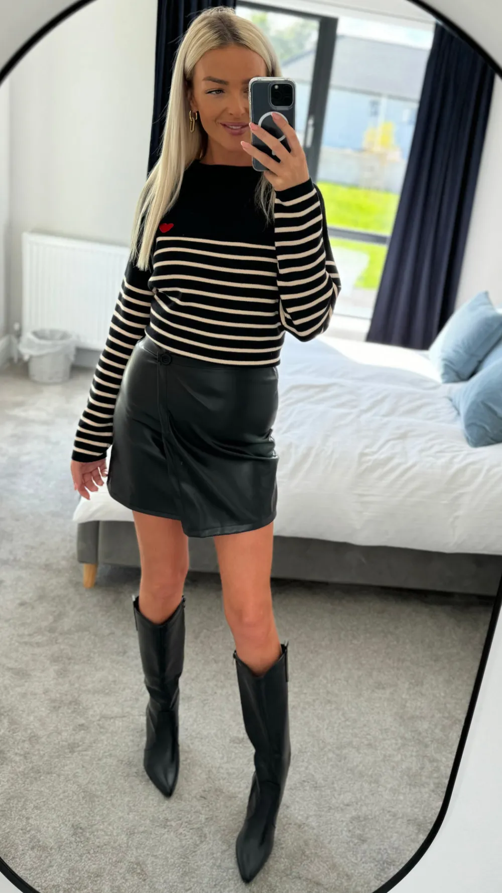 lissandra_black_leather_l_1.webp COPPEROSE Skirts & Shorts^Lissandra Black Leather Look Wrap Detail Mini Skirt