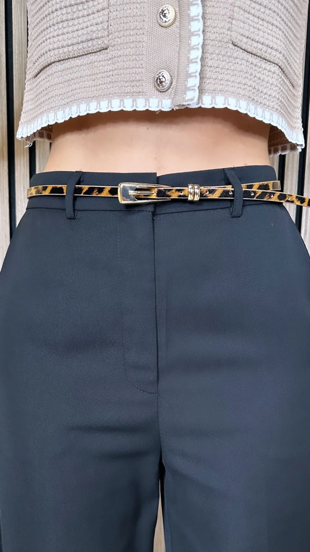 lizzy_animal_print_belt_w_0.webp PARIS FASHION SHOPS Belts^Lizzy Animal Print Belt With Metal Buckle