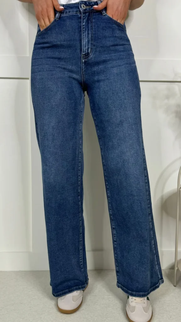 REDIAL Jeans^Logan Blue Wide Leg Jeans