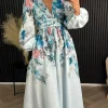 TIMELY Going Out Dresses | Occasion Dresses^Louise Blue Floral Printed Midi Dress
