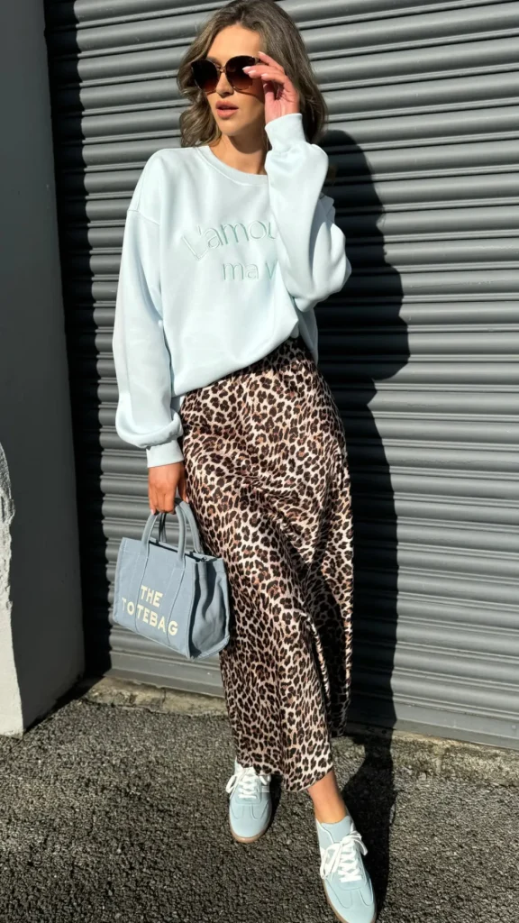 LORIANE Skirts & Shorts^Lulu Brown & Black Leopard Printed Midi Skirt