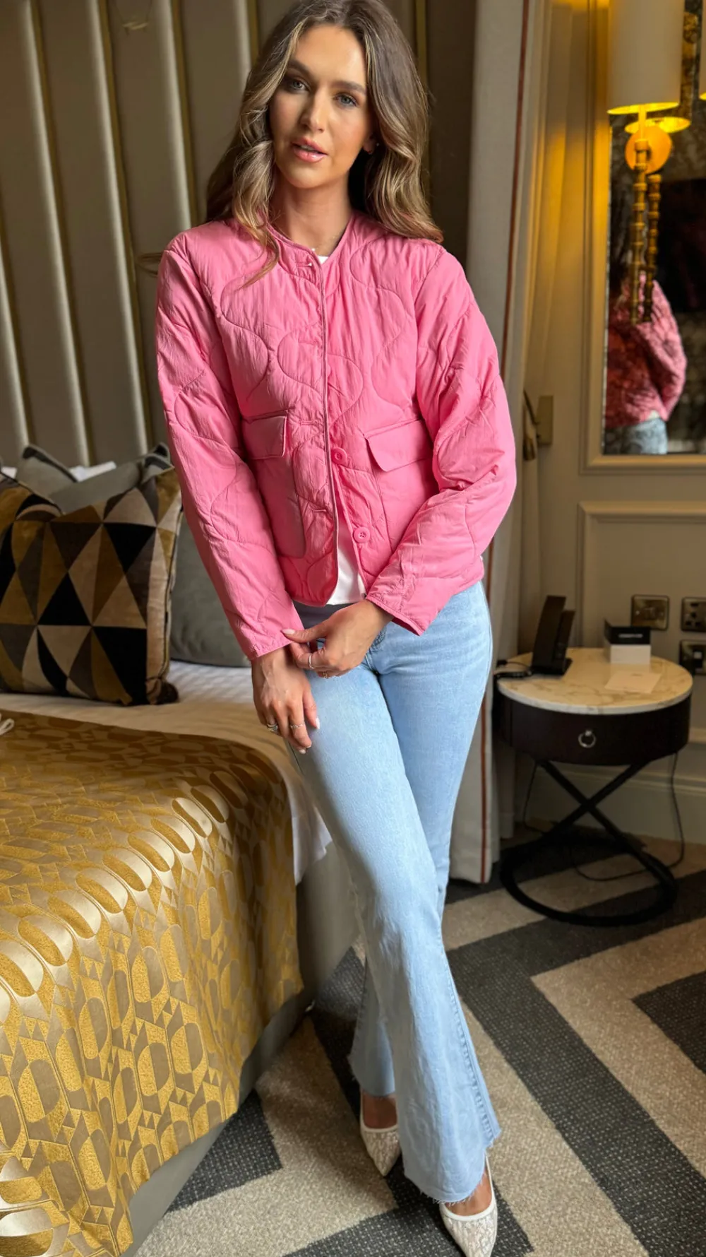 lyla_pink_quilted_jacket_2.webp BESTSELLER Coats & Jackets^Lyla Pink Quilted Jacket