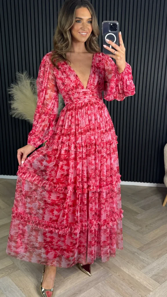 CANDICE FAIRE Going Out Dresses | Occasion Dresses^Lynelle Red Floral Maxi Dress