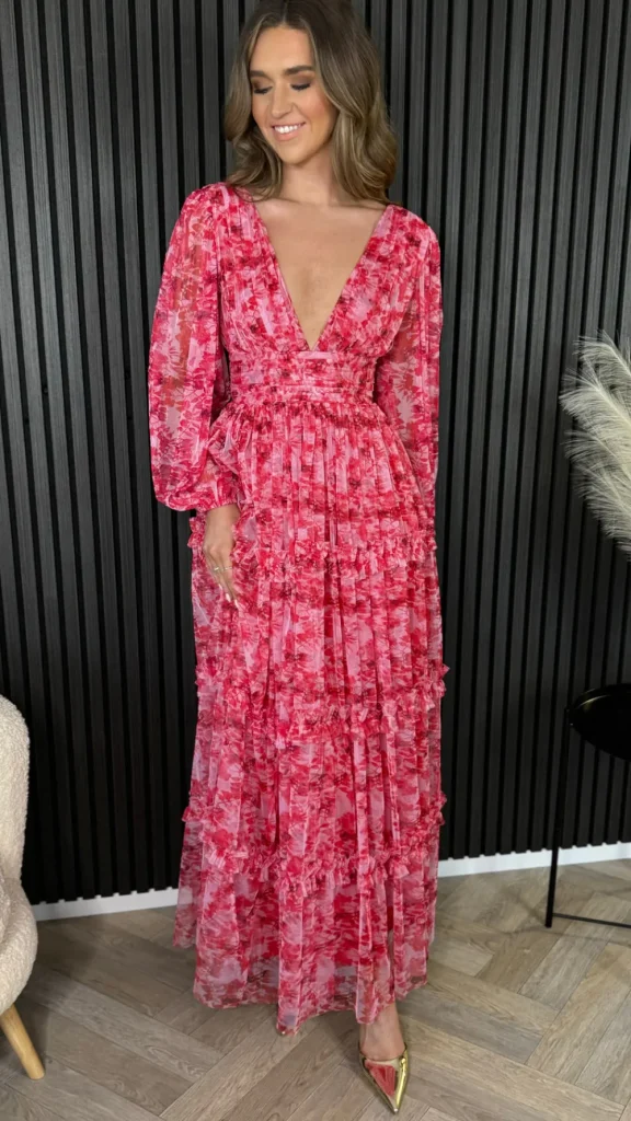 CANDICE FAIRE Going Out Dresses | Occasion Dresses^Lynelle Red Floral Maxi Dress