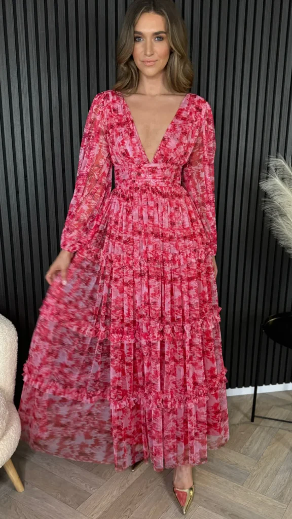 CANDICE FAIRE Going Out Dresses | Occasion Dresses^Lynelle Red Floral Maxi Dress