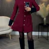 ALLYSON Going Out Dresses | Occasion Dresses^Lyric Burgundy & Black Trimmed Button Down Mini Dress