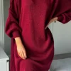 ESTEE BROWN Knitwear | Day Dresses^Madalina Burgundy Chunky Knit Jumper Dress