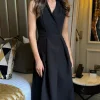 GIRL IN MIND Going Out Dresses | Occasion Dresses^Makenna Black Collared Tailored Shirt Midi Dress