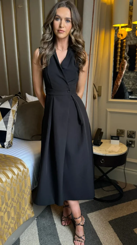 GIRL IN MIND Going Out Dresses | Occasion Dresses^Makenna Black Collared Tailored Shirt Midi Dress