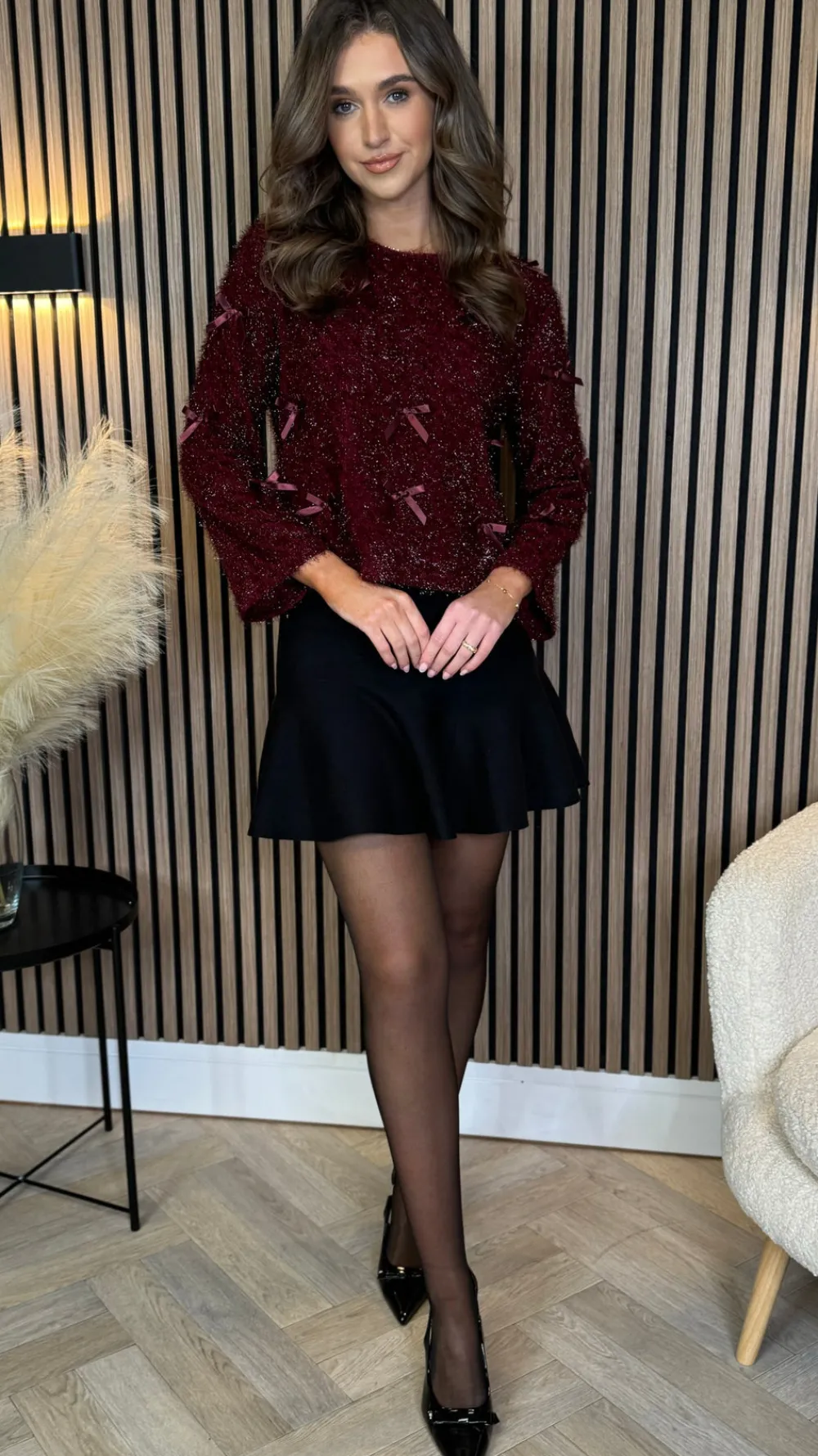 malone_black_frill_hem_mi_3.webp LUCCE Skirts & Shorts^Malone Black Frill Hem Mini Skirt
