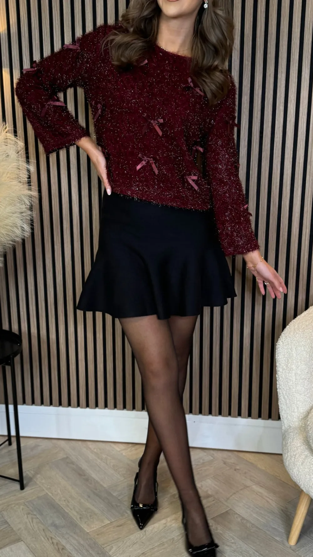 malone_black_frill_hem_mi_4.webp LUCCE Skirts & Shorts^Malone Black Frill Hem Mini Skirt