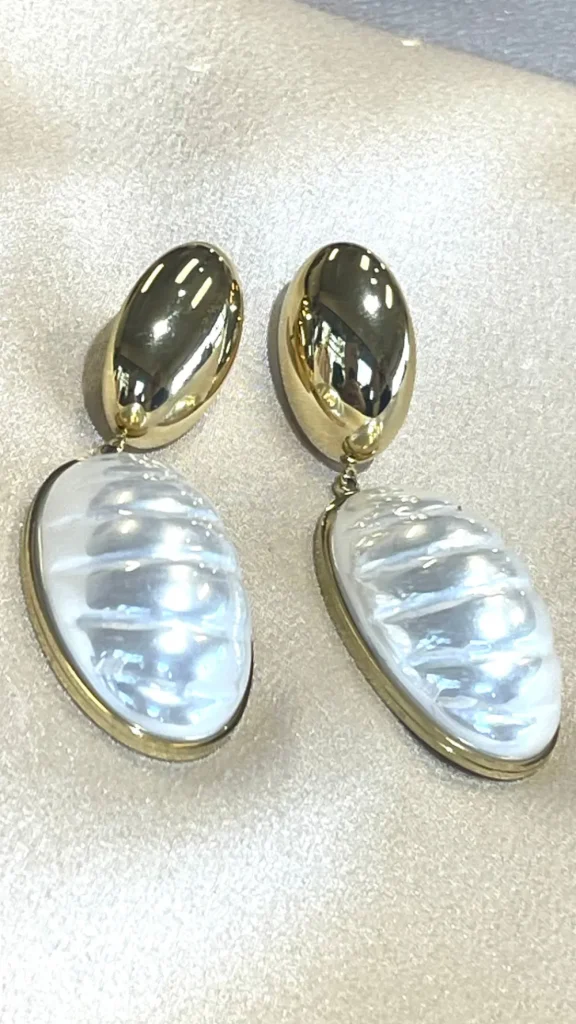PARIS FASHION SHOPS Jewellery^Marina Gold & Pearl Drop Detail Earrings